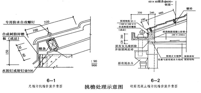 合成树脂瓦屋面烟囱(天窗)等各节点的处理方法和安装图