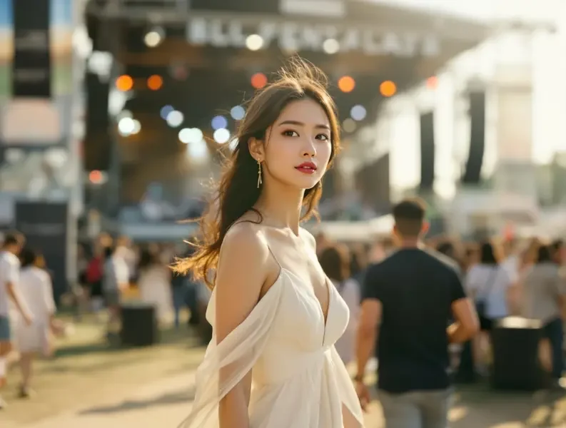音乐节彩排路透曝光！仲间由纪惠一身奶白裙装温柔现身 - 今日头条封面图